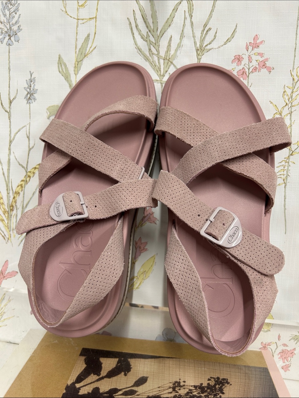 Chaco Women's Platform Sandals in Dusty Rose - Picture 2 of 9